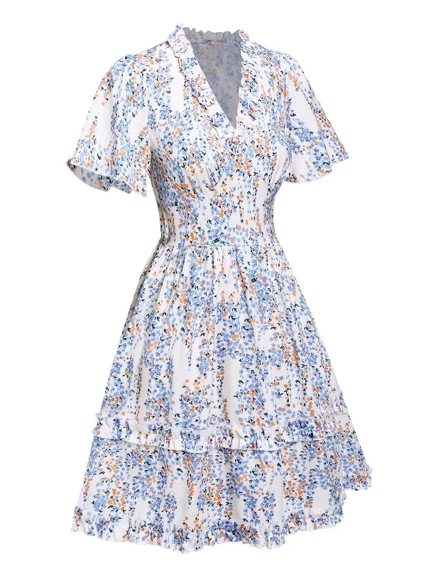 1950s-v-neck-ditsy-floral-wrinkle-dress