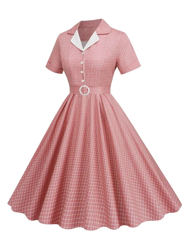 1950s-window-pane-plaid-lapel-swing-dress-1