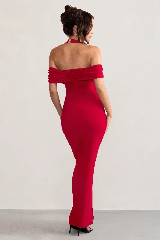 anisa-red-layered-halter-neck-bardot-maxi-dress-with-thigh-split-cl129055004