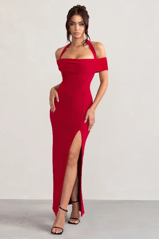 anisa-red-layered-halter-neck-bardot-maxi-dress-with-thigh-split-cl129055004