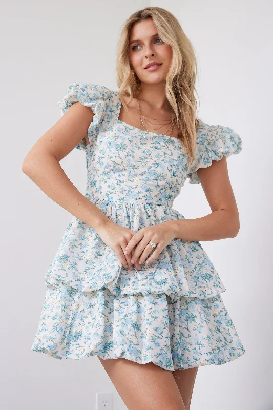 SALE - Azelea Floral Tiered Mini Dress