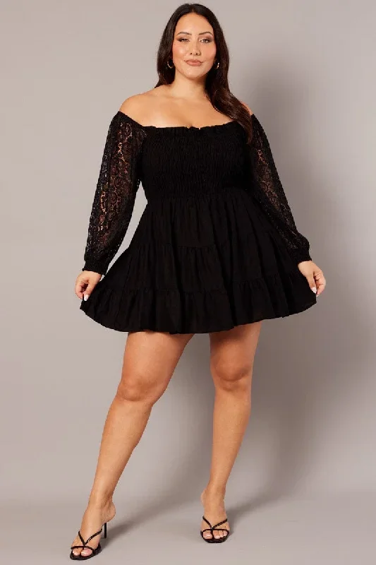 black-lace-sleeve-shirred-mini-dress-ced32402-47ab-1