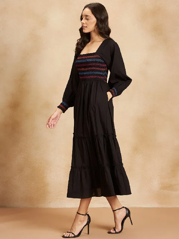 black-solid-smocked-tiered-maxi-dress-ff-4886a