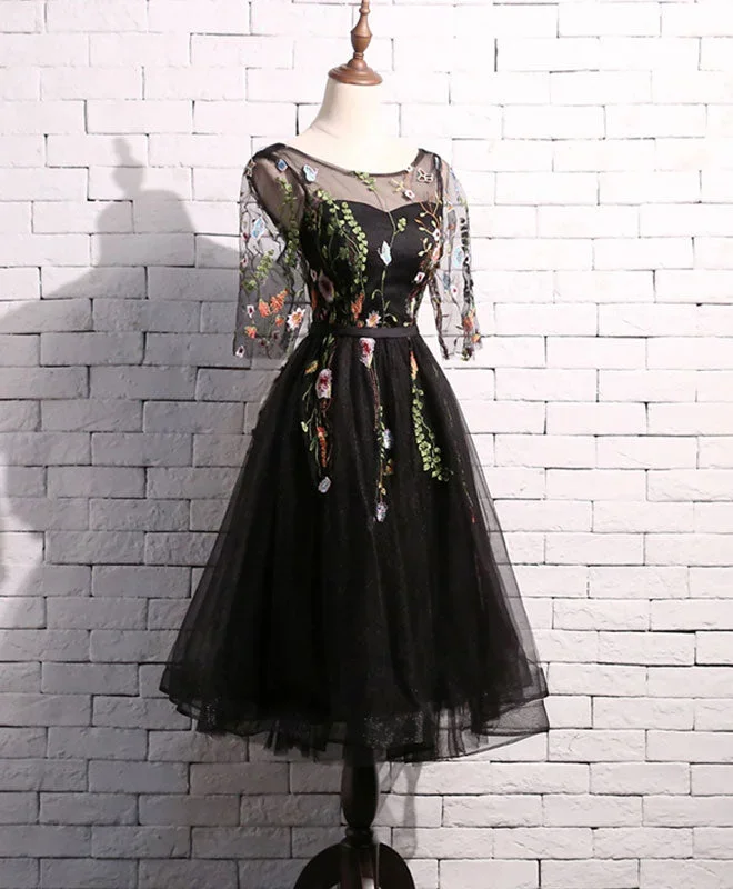 black-tulle-short-prom-dress-homecoming-dress