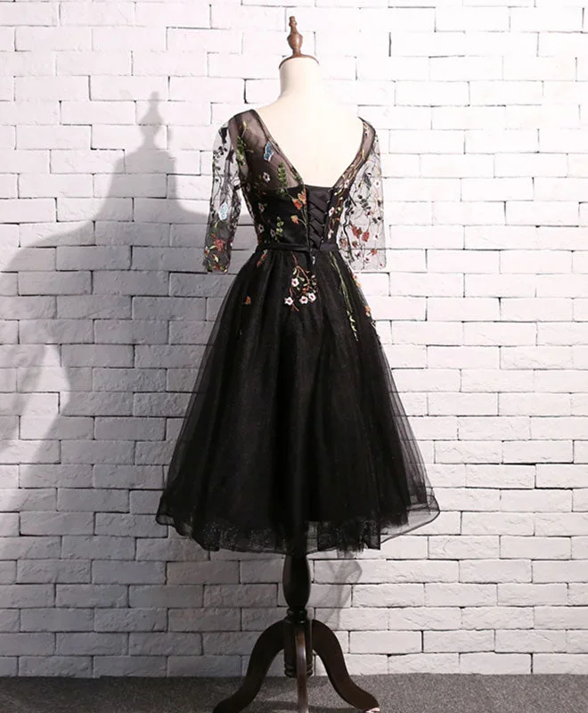 black-tulle-short-prom-dress-homecoming-dress