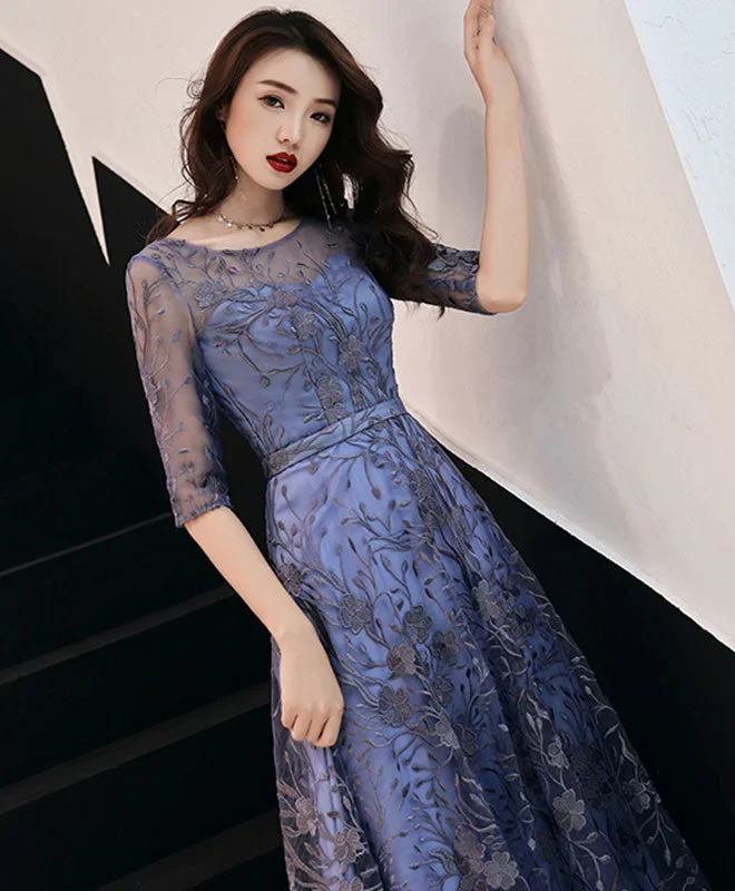 blue-round-neck-tulle-lace-long-prom-dress-lace-evening-dress