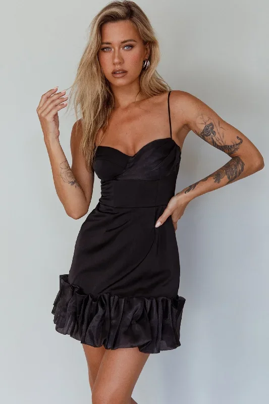 buona-sera-hem-decoration-mini-dress-black