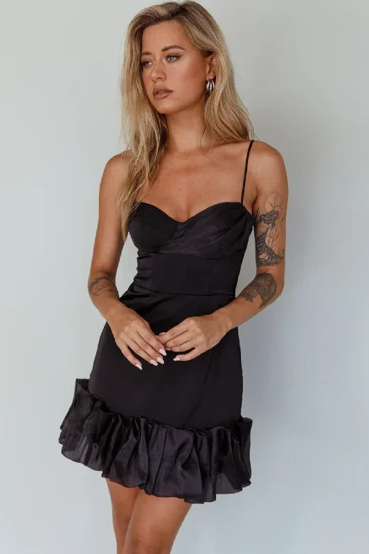 buona-sera-hem-decoration-mini-dress-black