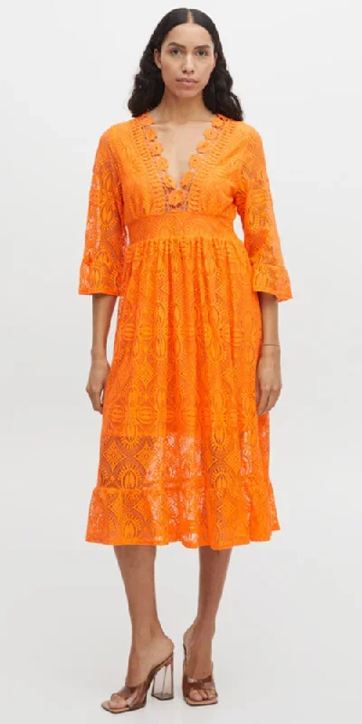 B.Young Retro Boho Dress, tangerine