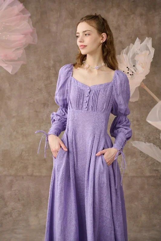 corset-linen-dress-in-lavender-regency-dress-medieval-linen-dress-maxi-linen-dress-fit-and-flared-dress-linennaive