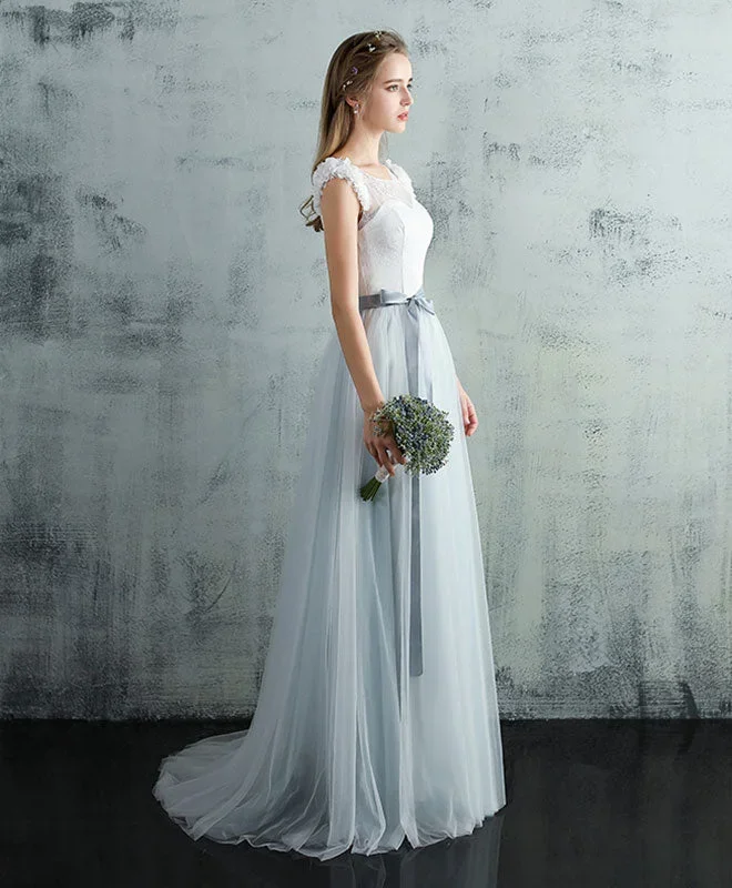 cute-gray-tulle-lace-long-prom-dress-gray-evening-dress