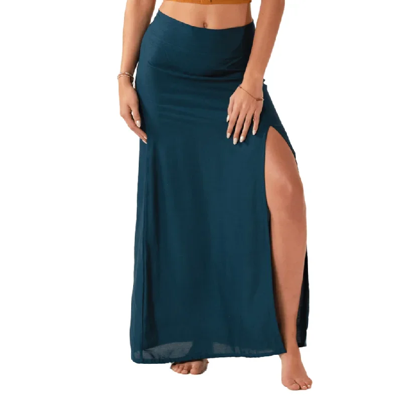 Deep Teal Maxi Skirt