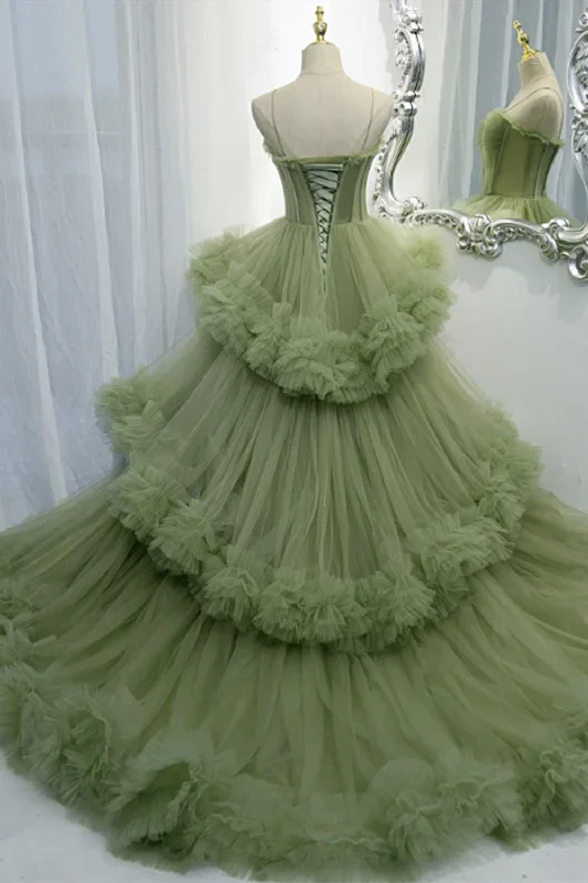 elegant-straps-pleated-green-tiered-tulle-formal-dress