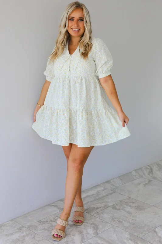 Find Me Abroad Dress: Ivory/Multi