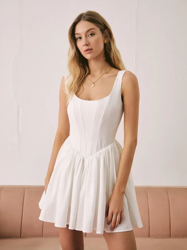 french-elegant-solid-short-dress