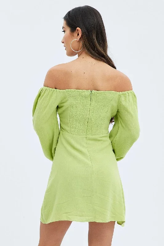 green-mini-dress-ruched-bust-long-sleeve-dd3054-35pb-2