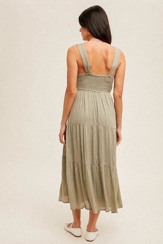 hem-thread-v-neck-sleeveless-embroidery-detail-tiered-midi-dress-sage