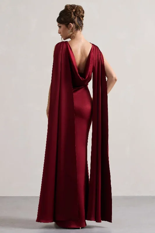 intuition-burgundy-satin-square-neck-split-maxi-dress-with-scarf-cl133289069