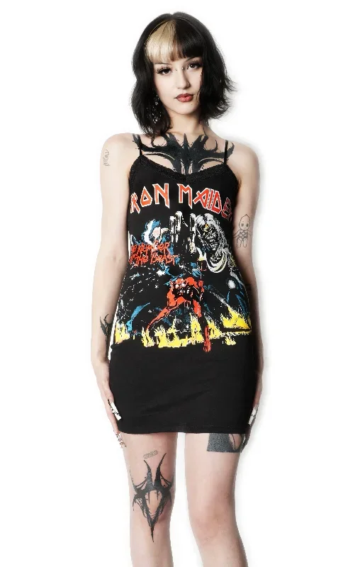 Iron Maiden (Number of the beast) Lace Strap Dress