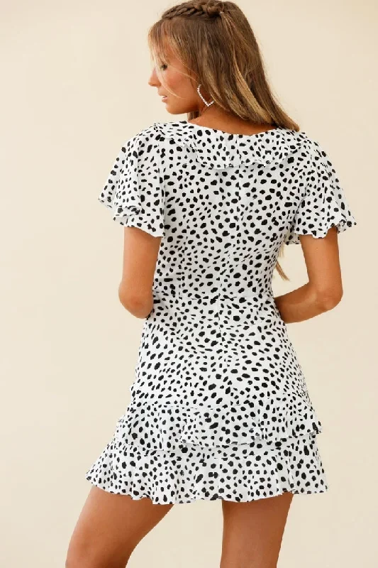 kalina-ruffle-neckline-flutter-sleeve-mini-dress-spot-print-white-black