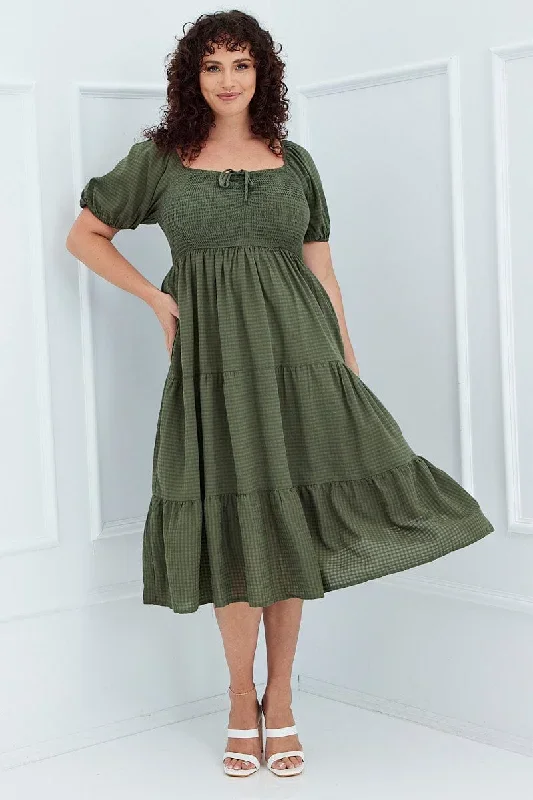 khaki-short-sleeve-shirred-midi-dress-cdd2000-35r-2