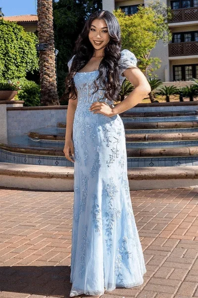 light-blue-square-neck-puff-sleeves-appliques-tulle-long-prom-dress