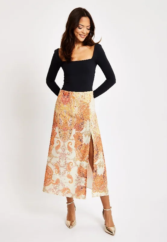 liquorish-abstract-print-midi-skirt-in-orange