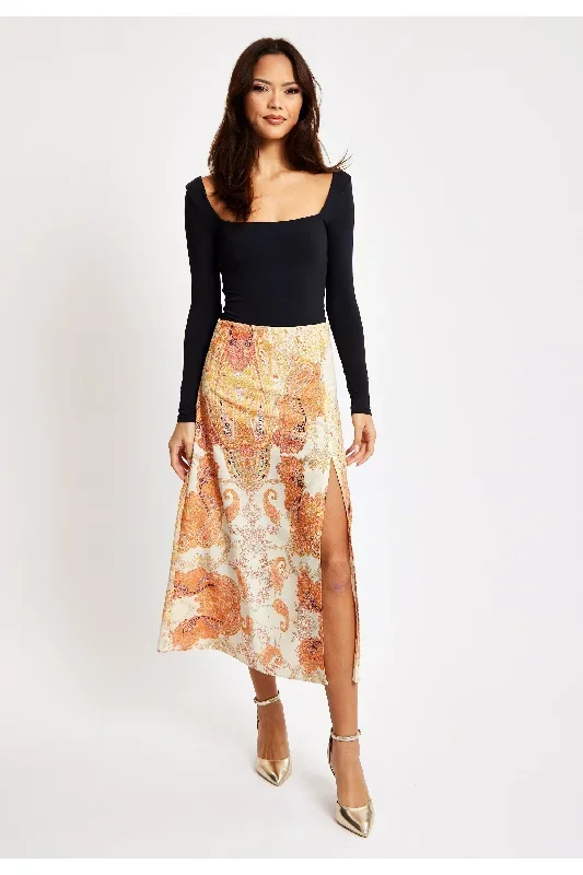 liquorish-abstract-print-midi-skirt-in-orange