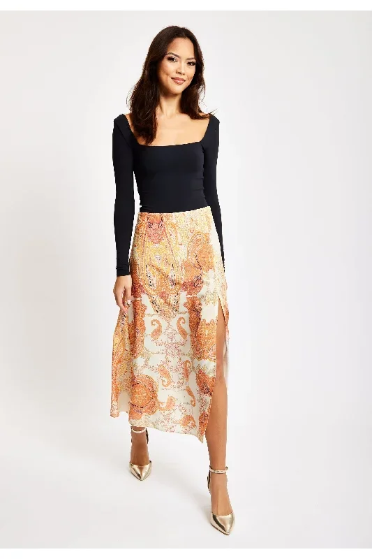 liquorish-abstract-print-midi-skirt-in-orange