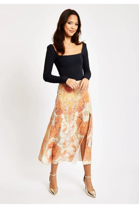 liquorish-abstract-print-midi-skirt-in-orange