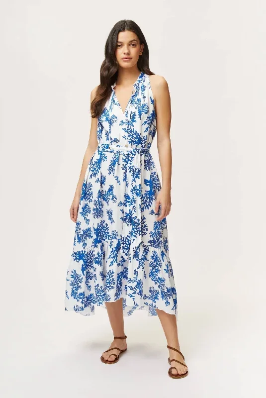 Little Dix Bay Frill Midi Dress