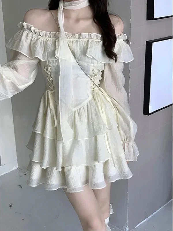 long-sleeve-elegant-mini-dress-lolita-pure-color-short-party-dress-woman-casual-2023-spring-sweet-one-piece-dress-korean-fashion