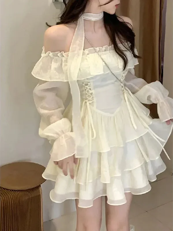 long-sleeve-elegant-mini-dress-lolita-pure-color-short-party-dress-woman-casual-2023-spring-sweet-one-piece-dress-korean-fashion