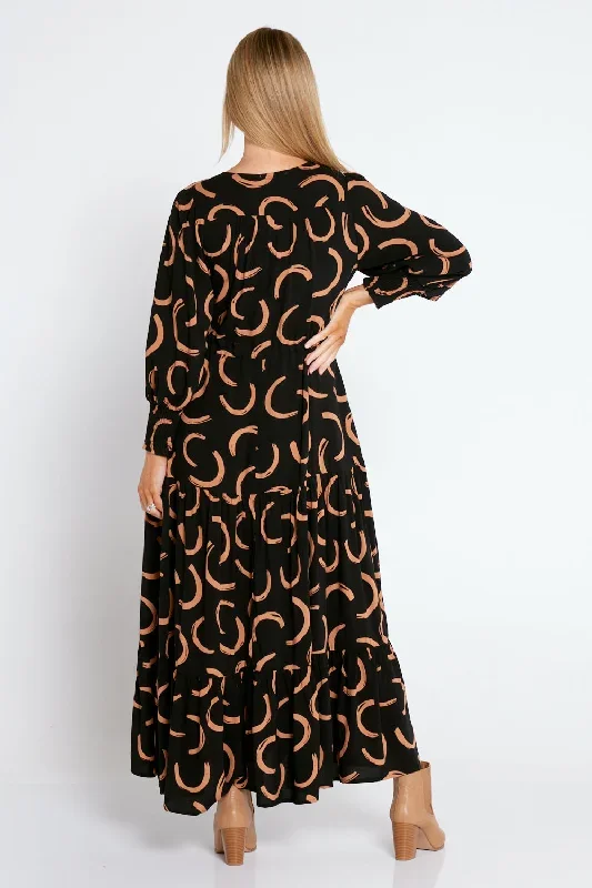 makena-long-sleeve-maxi-dress-black-brown