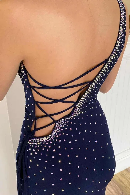 navy-blue-beaded-one-shoulder-lace-up-mermaid-long-prom-dress