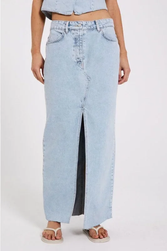 Norr - Ninni Maxi Denim Skirt - Blue Light Wash