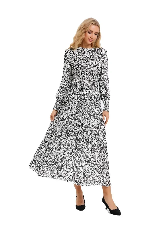 paisley-monochrome-midi-dress-set