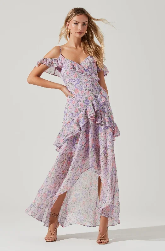 Pemberley Floral High Low Dress