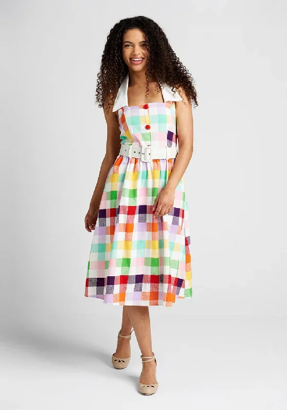 Rainbows Over Hollywood Swing Dress