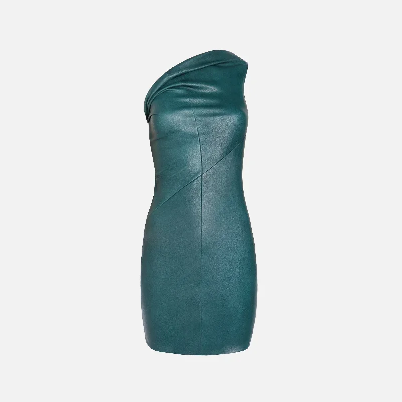 Rick Owens Athena One Shoulder Dress - Teal