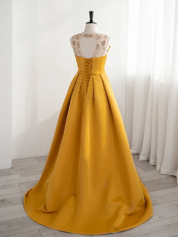 scoop-neckline-satin-yellow-long-prom-dresses-yellow-formal-with-beading-sequin