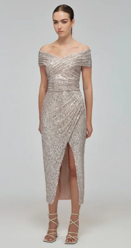 self-portrait-sequin-off-shoulder-wrap-midi-dress-silver