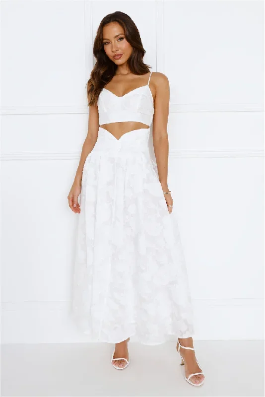 Simply Unique Maxi Skirt White