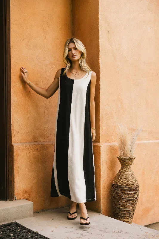 Solene Striped Maxi Dress