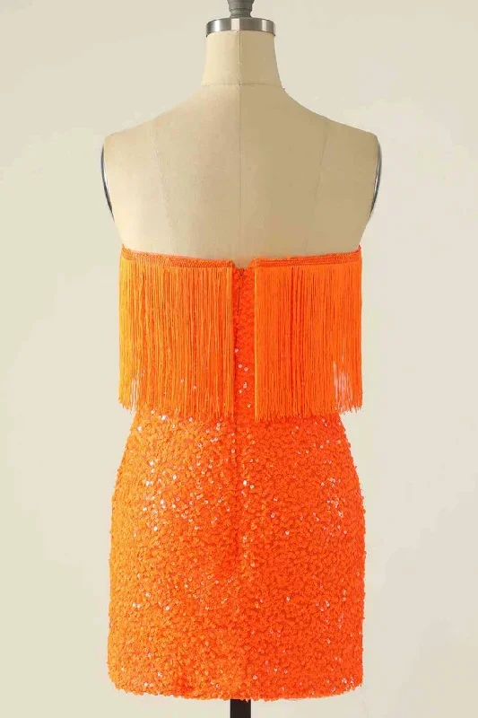 strapless-orange-sequins-fitted-homecoming-dress-with-tassel