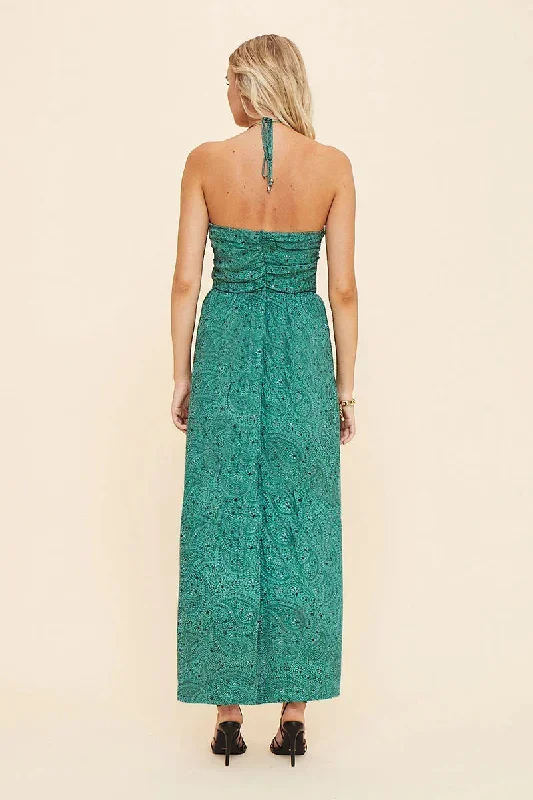 suboo-stella-gathered-tie-neck-detail-midi-green-paisley