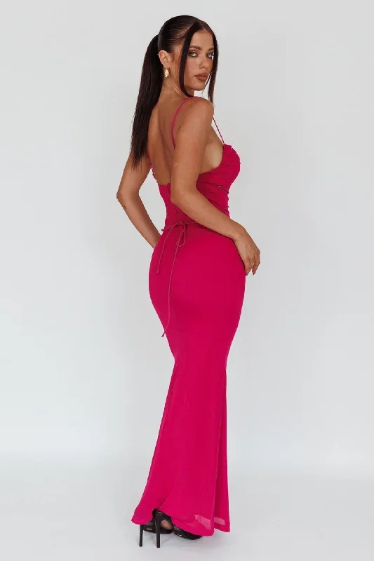 teava-laced-waist-maxi-dress-fuchsia