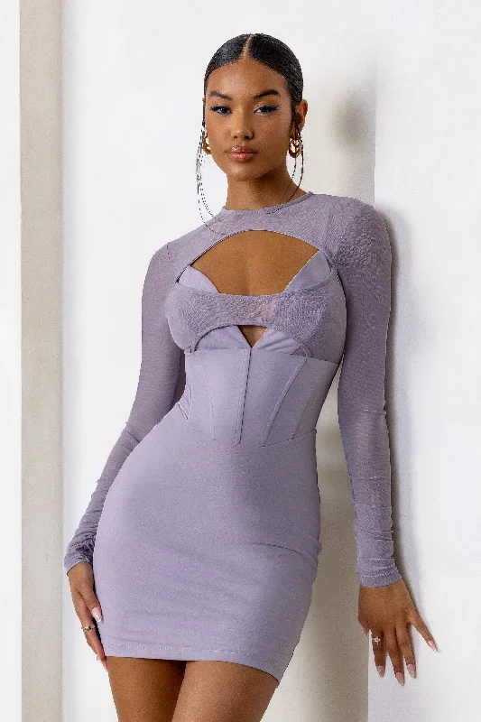 this-moment-taupe-high-neck-cut-out-mini-dress-with-mesh-sleeves-cl127455097