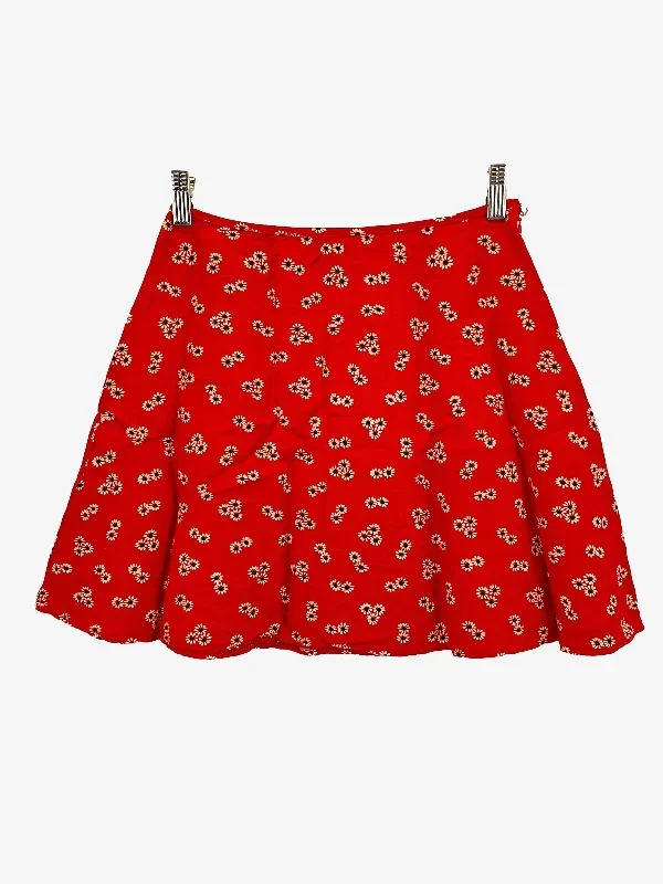 Volcom A Line Summer Floral Mini Skirt Size S